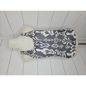 American Eagle Outfitters medium grey & white bohemian sleeveless top